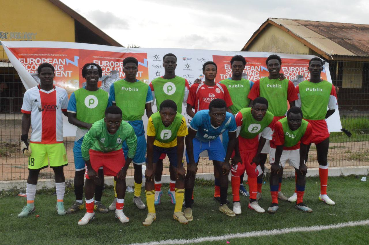 Team in white and blue kit